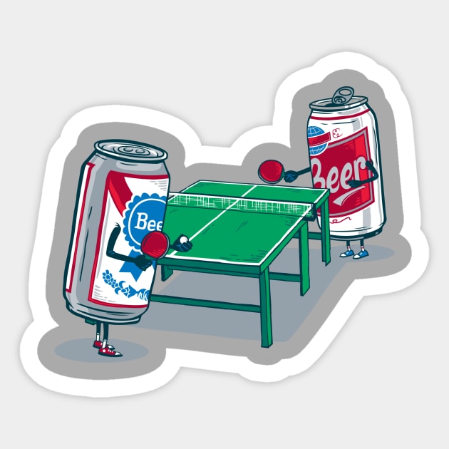 Beer Pong Sticker by bennyd302